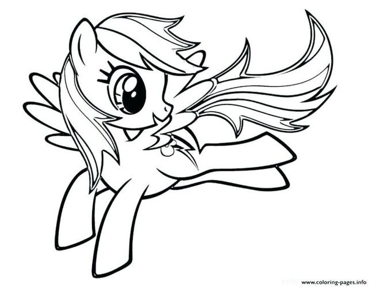 The beautiful rainbow dash coloring pages pdf