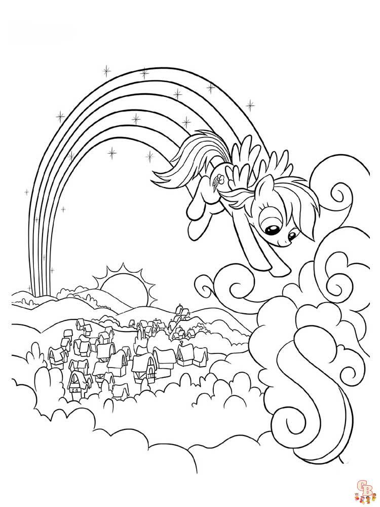 Rainbow dash coloring pages printable and free coloring