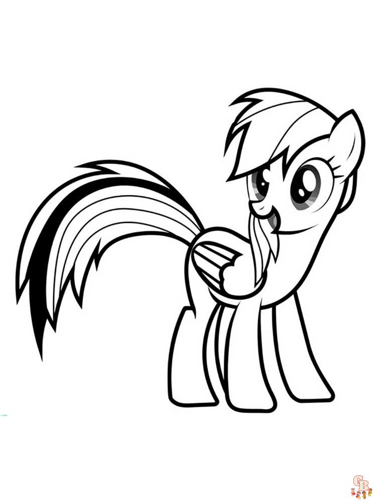 Rainbow dash coloring pages printable and free coloring