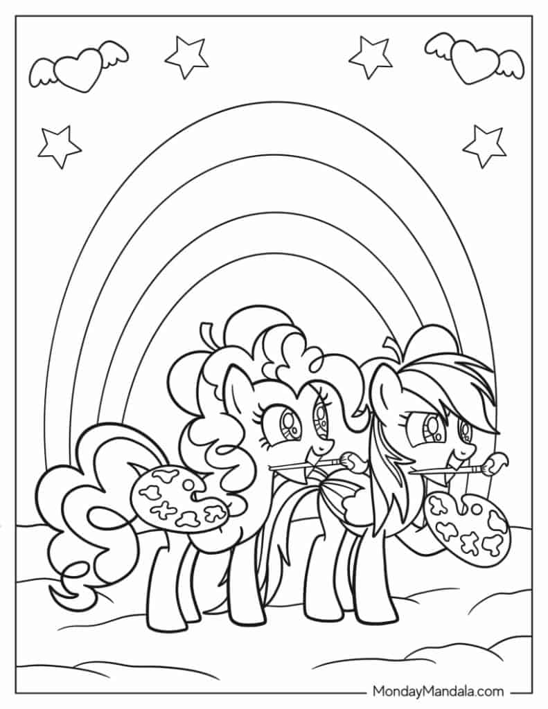 My little pony coloring pages free pdf printables