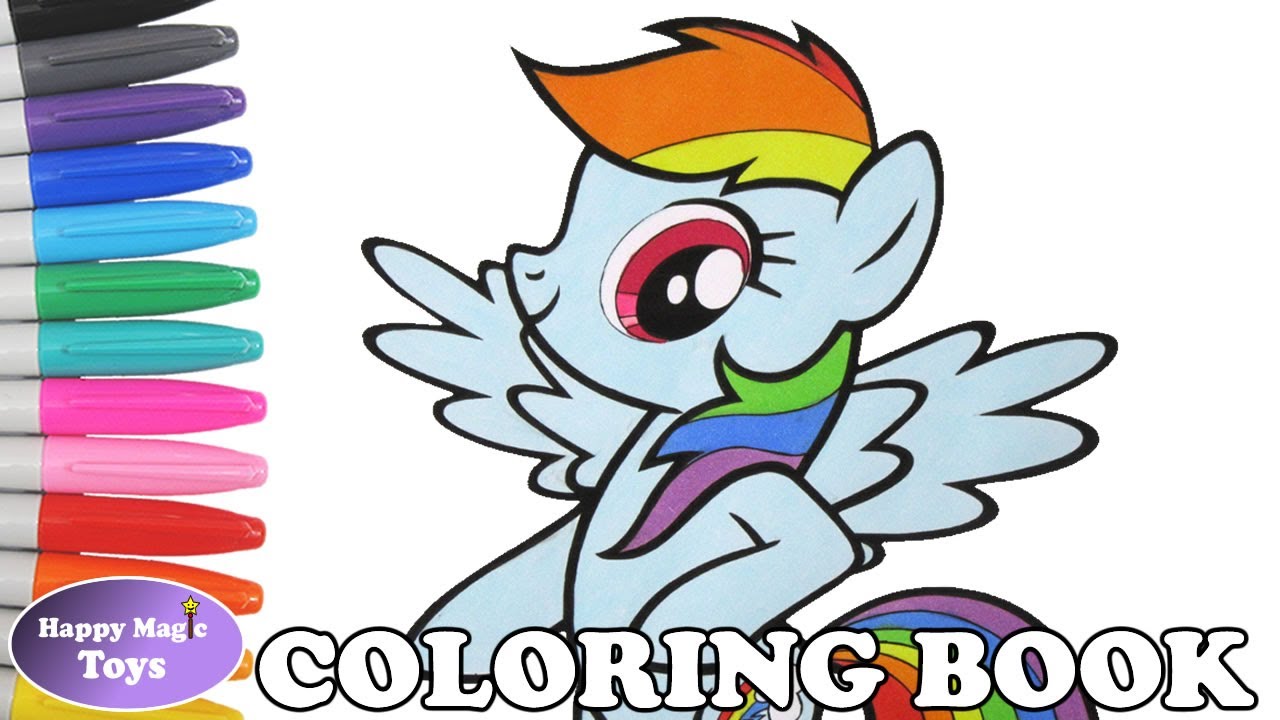 Rainbow dash coloring book page my little pony rainbow dash coloring page for kids art