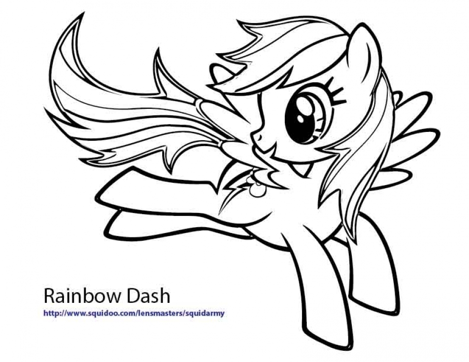 Free printable rainbow dash coloring pages