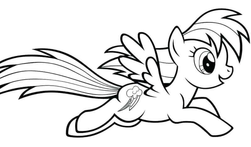 The beautiful rainbow dash coloring pages pdf