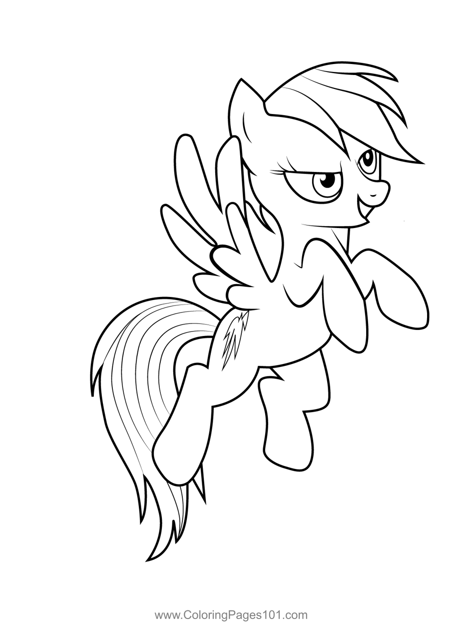 Rainbow dash my little pony equestria girls coloring page for kids