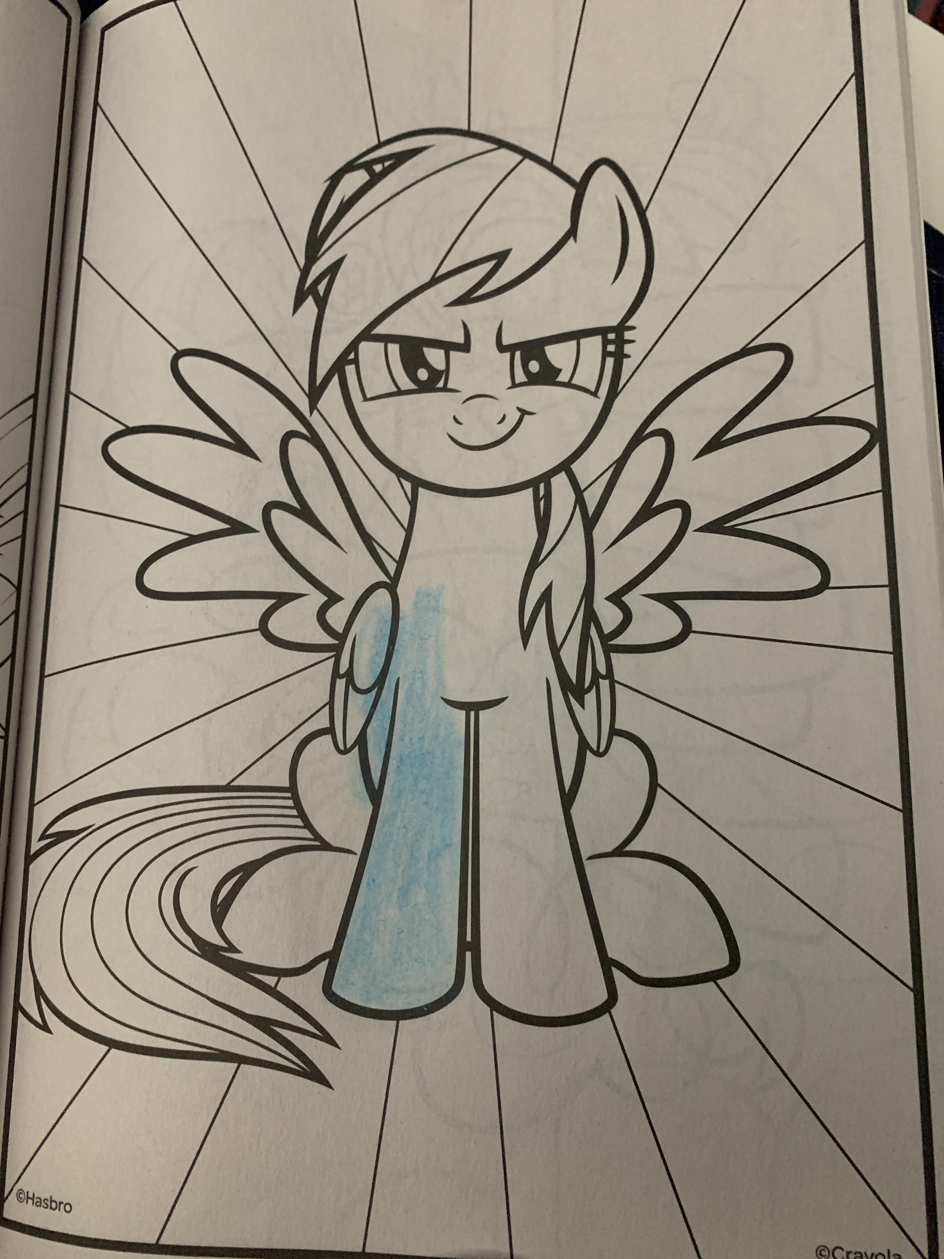 Coloring book error rainbow dash has two sets of wings rmylittlepony
