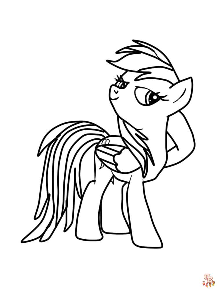 Rainbow dash coloring pages printable and free coloring