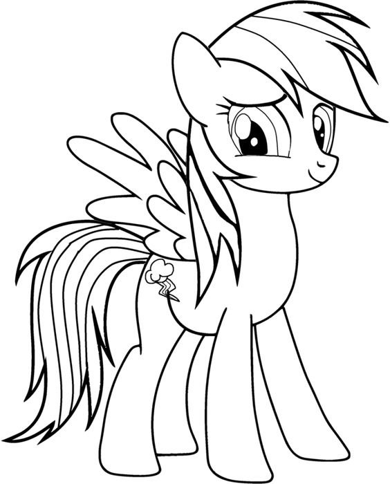Rainbow dash coloring pages printable for free download