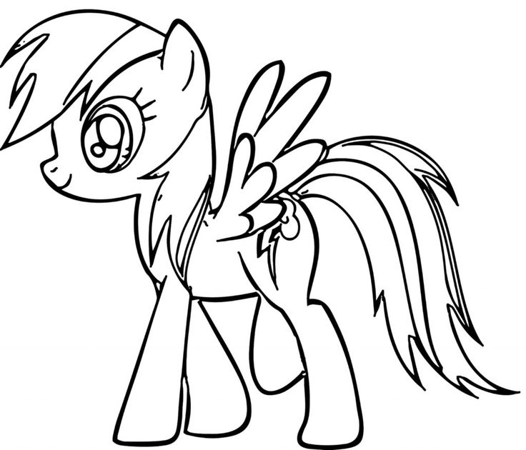 Rainbow dash coloring pages