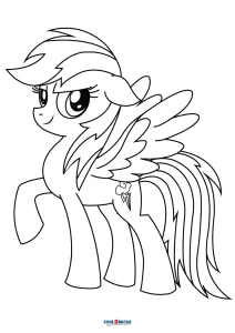 Free printable rainbow dash coloring pages for kids