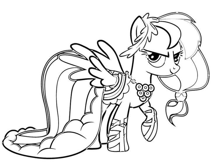 Rainbow dash coloring pages printable for free download