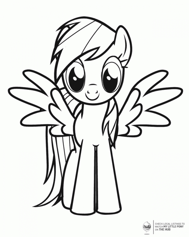 Get this free printable rainbow dash coloring pages for kids