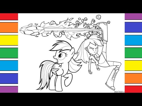 Y little pony coloring rainbow dash coloring painting and coloring for kids learn coloring