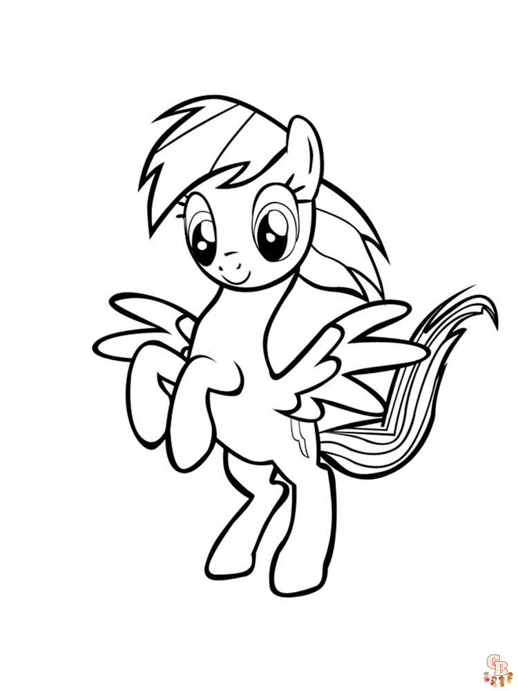 Rainbow dash coloring pages printable and free coloring