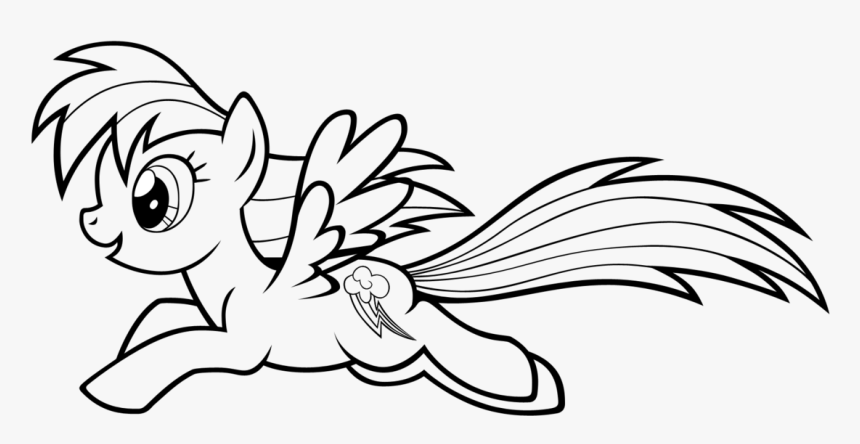 Rainbow dash coloring pages running