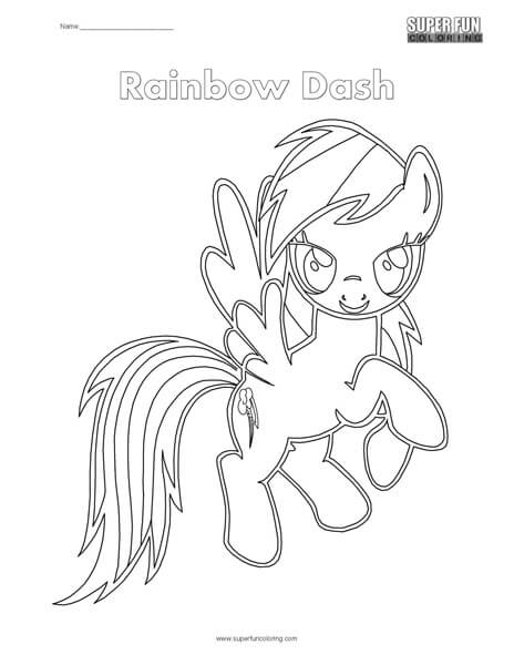 Rainbow dash coloring page