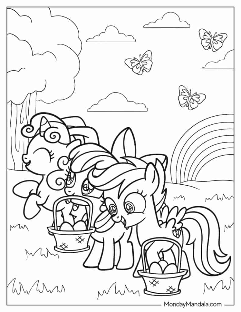 My little pony coloring pages free pdf printables