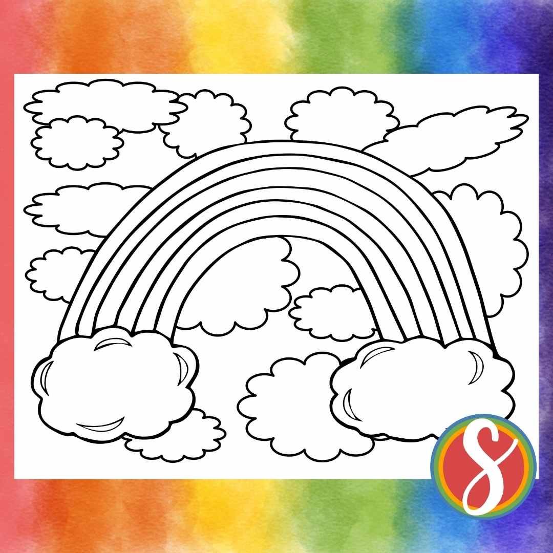 Free rainbow coloring pages â stevie doodles