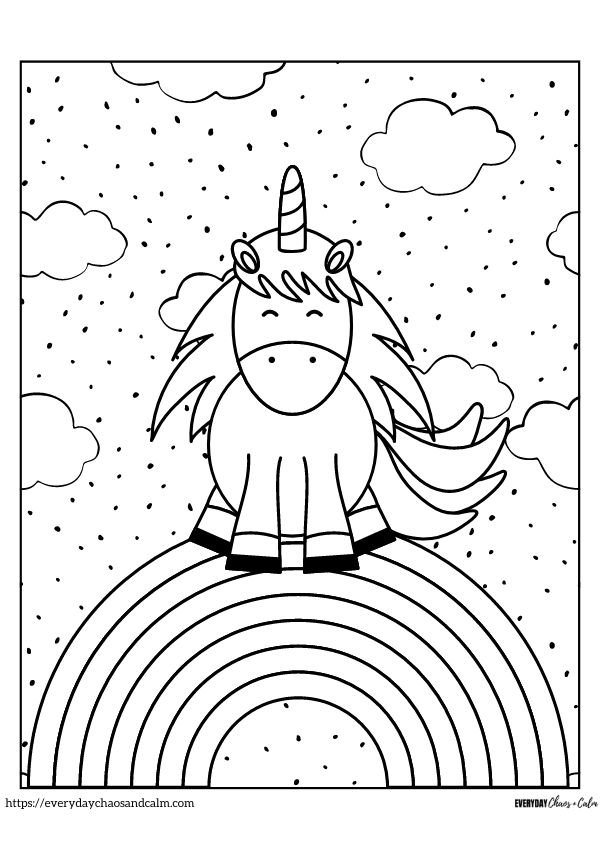 Free printable rainbow coloring pages