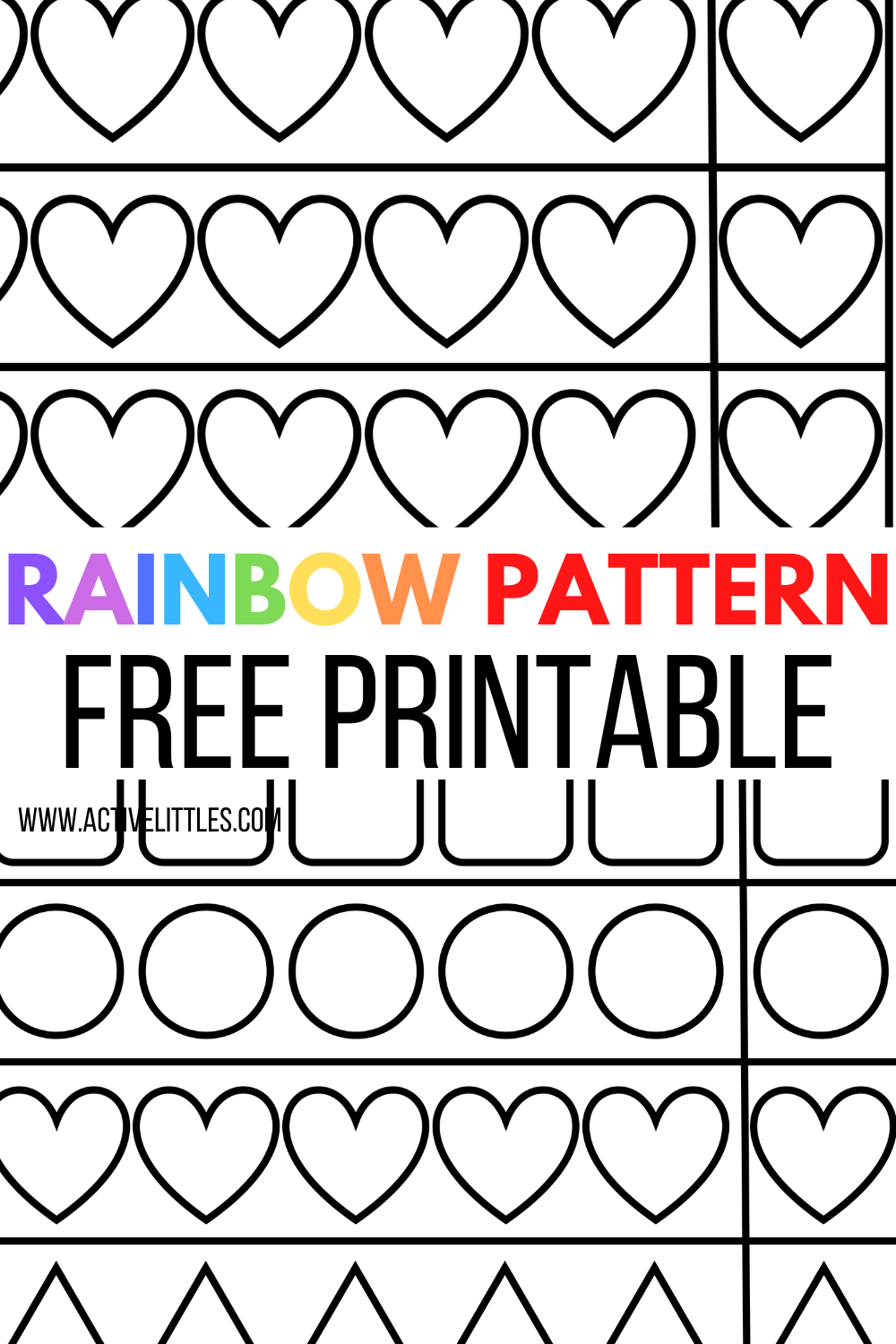 Rainbow pattern free printable