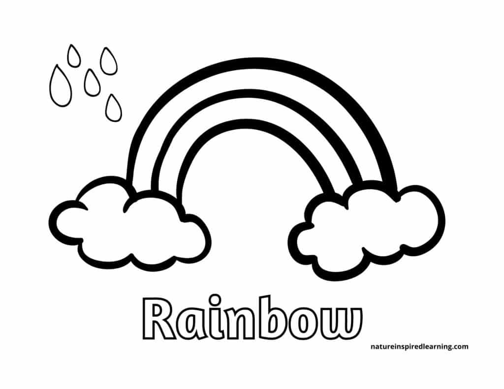 Rainbow coloring pages free printables