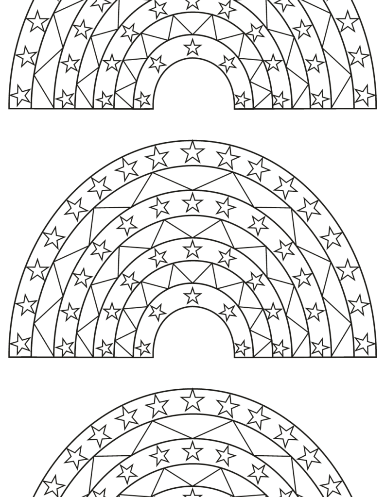 Free rainbow coloring pages more âðâ