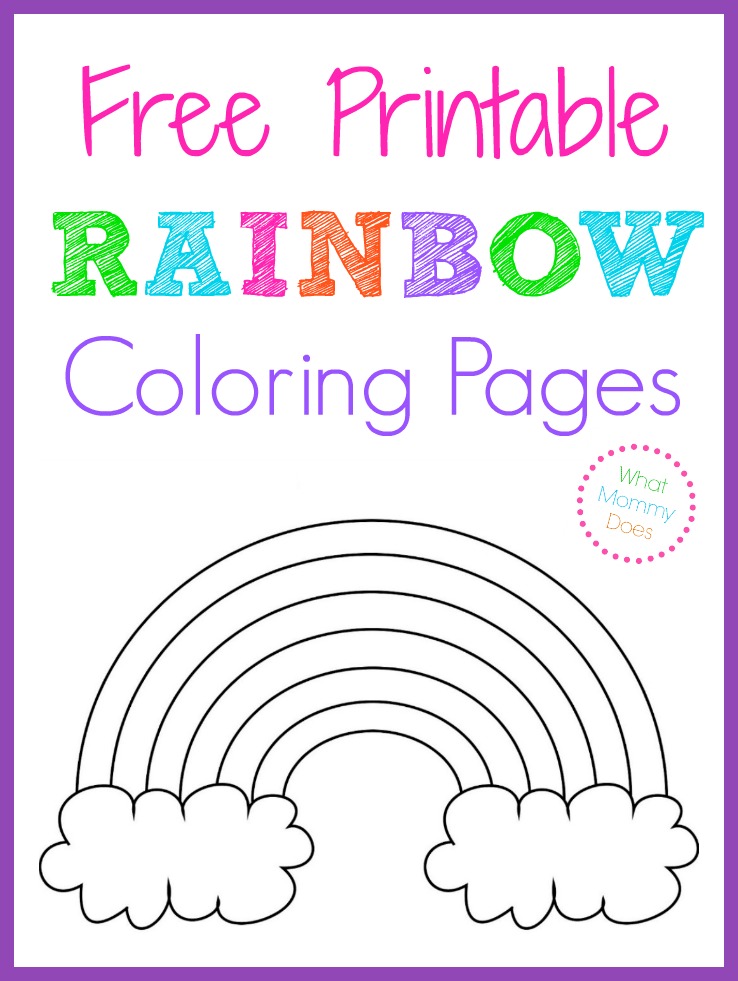 Free printable rainbow coloring pages ð