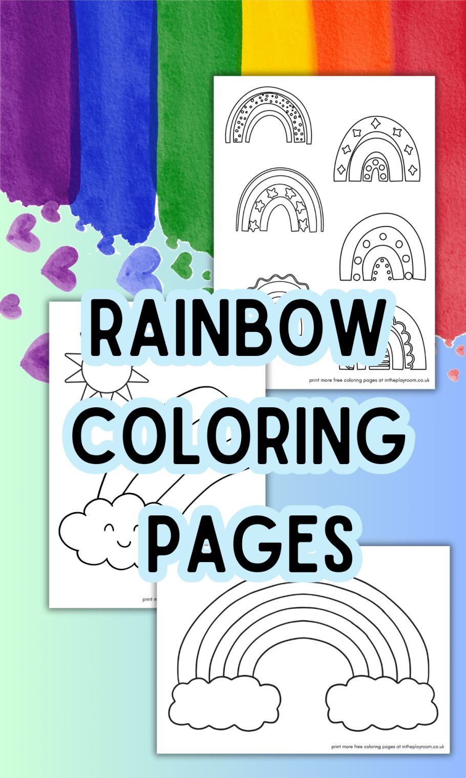 Free rainbow loring pages for kids