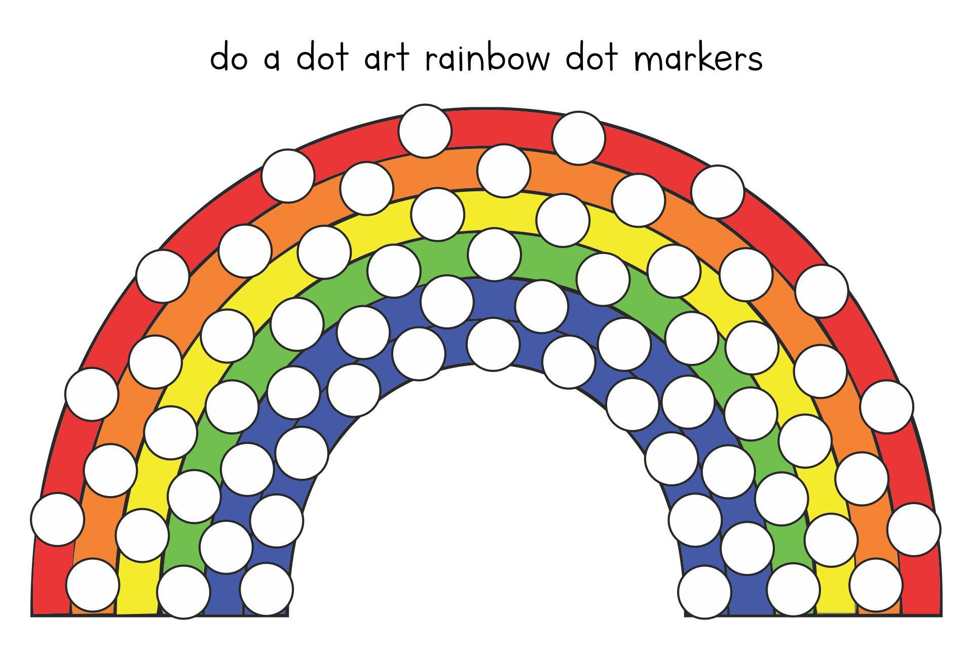 Best rainbow do a dot art printables pdf for free at printablee dots art do a dot dot painting tools