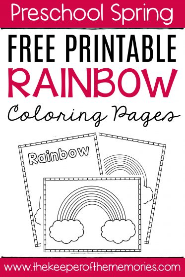 Free printable rainbow coloring pages