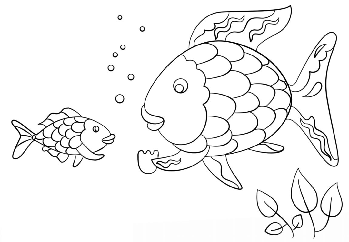 Rainbow fish scale coloring printable educative printable detailed coloring pages fish coloring page rainbow fish coloring page