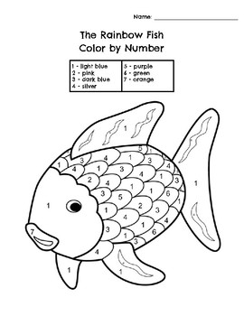 The rainbow fish color by number by baslers best tpt