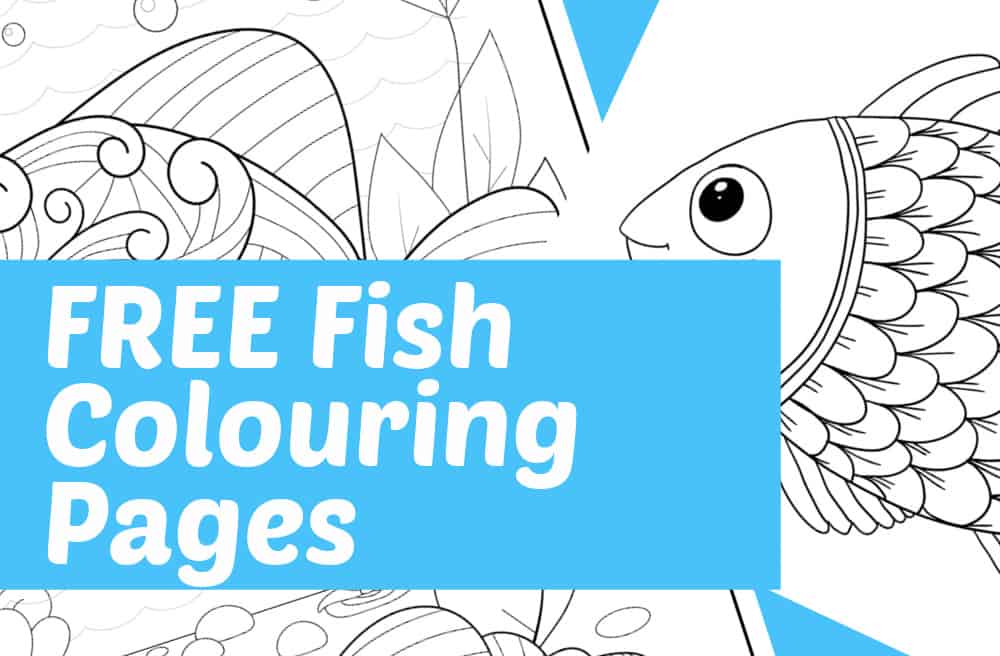 Free fish louring page for kids