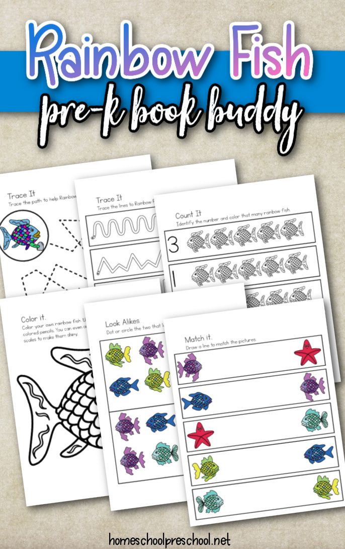 Rainbow fish book printables homeschool preschool