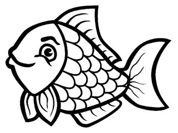 Rainbow fish coloring tpt