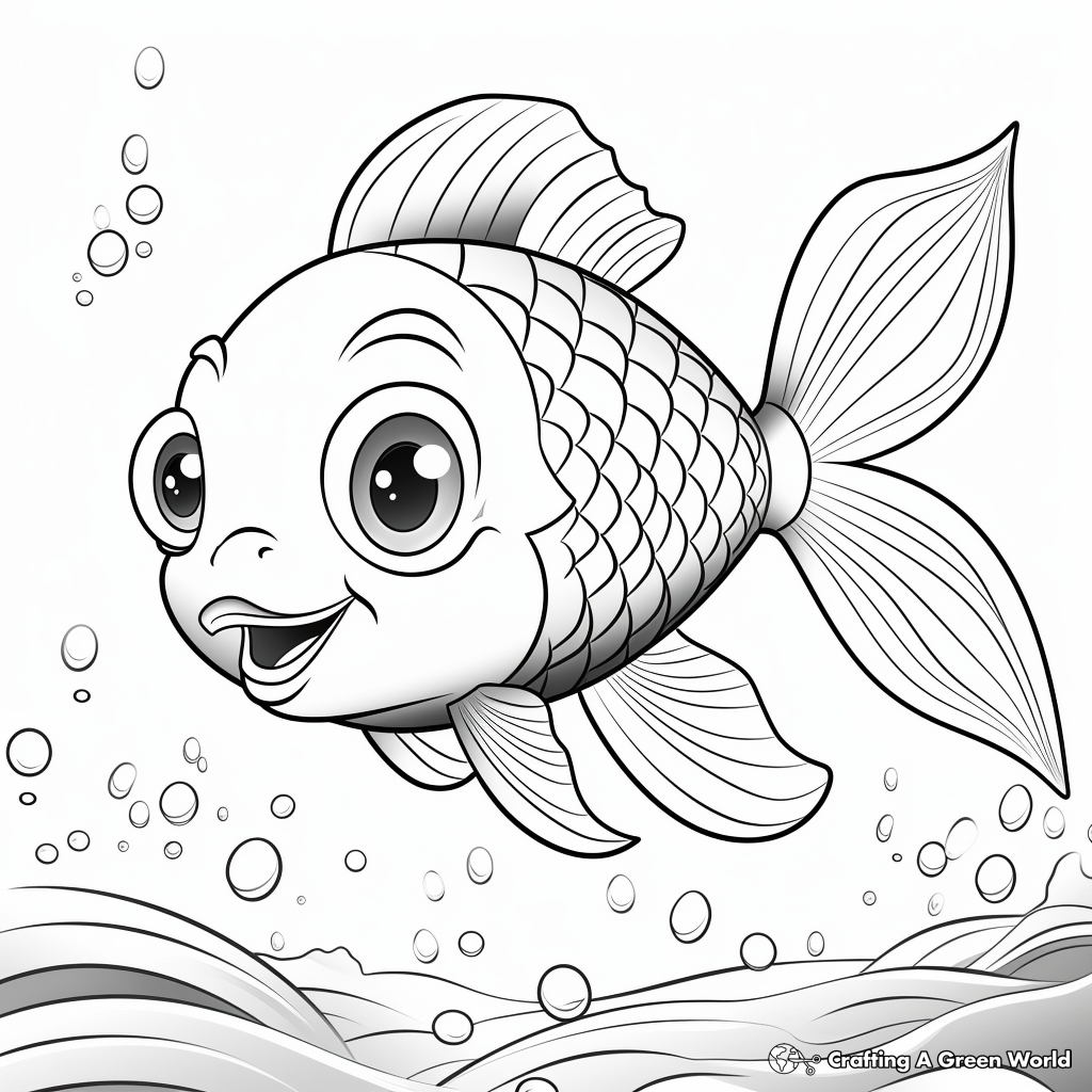 Rainbow fish coloring pages