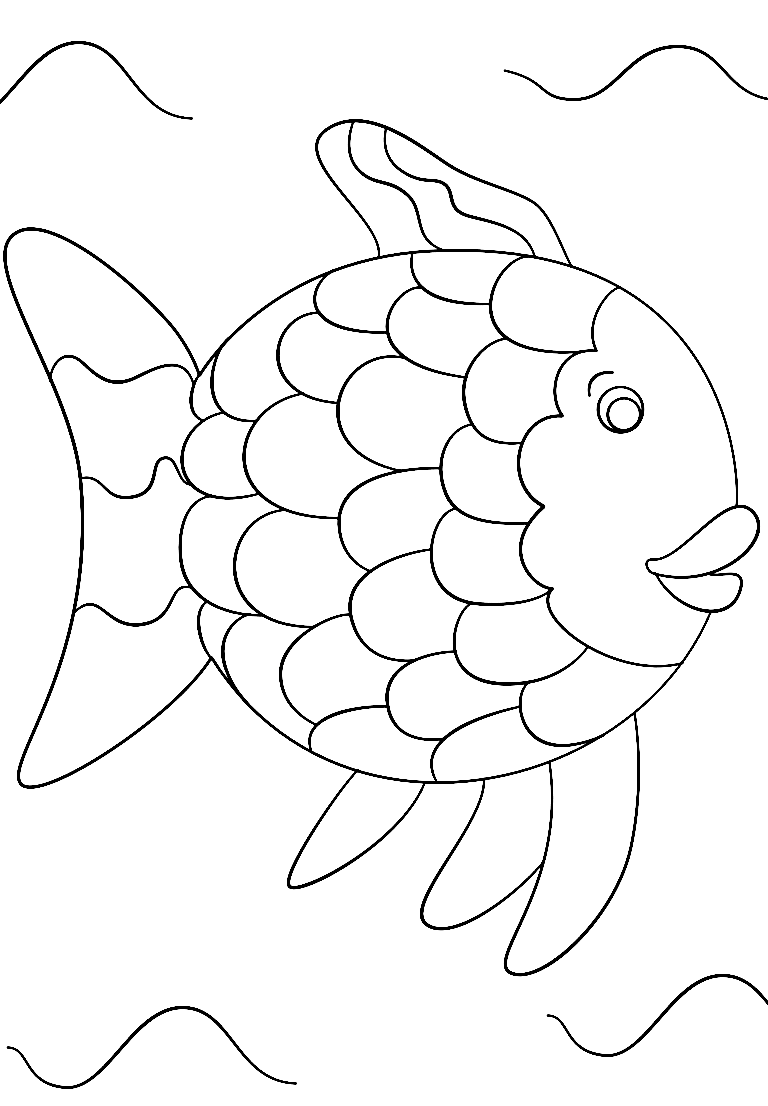 Rainbow fish coloring pages printable for free download