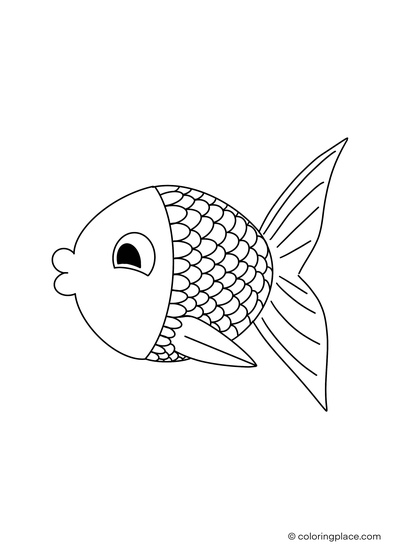 Rainbow fish coloring place