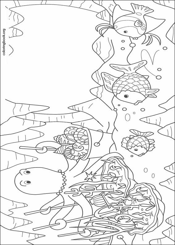 The rainbow fish coloring page