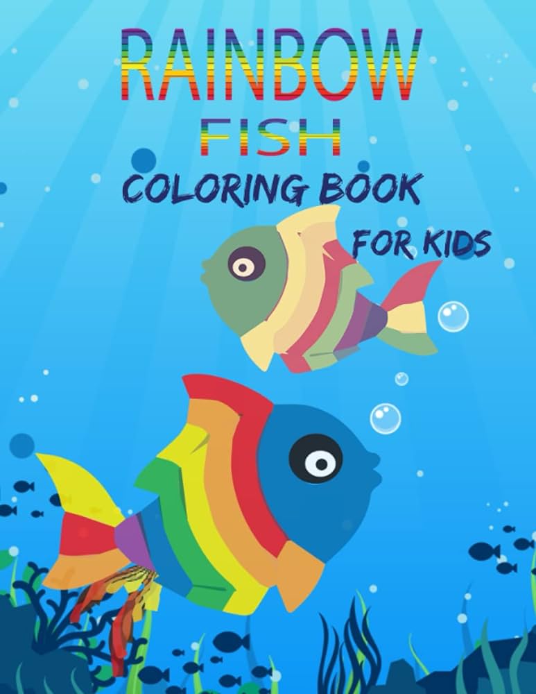 Rainbow fish coloring book for kids fish fun coloring books for kids ages