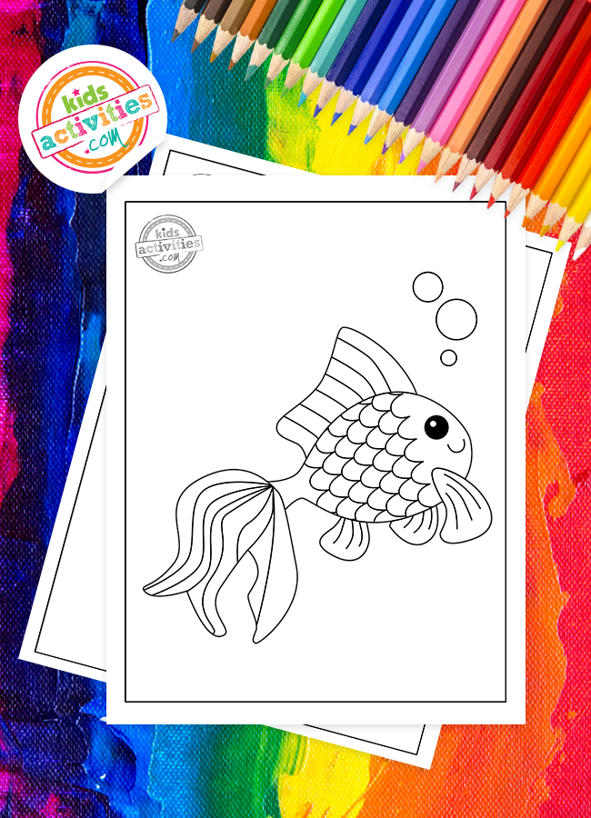 Download these free rainbow fish coloring pages for kids