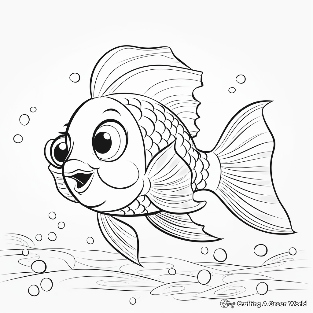 Rainbow fish coloring pages