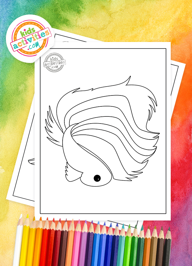 Download these free rainbow fish coloring pages for kids