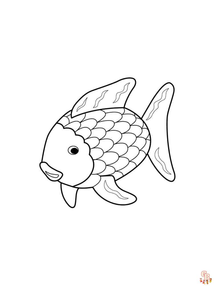 The best collection of the rainbow fish coloring pages for kids