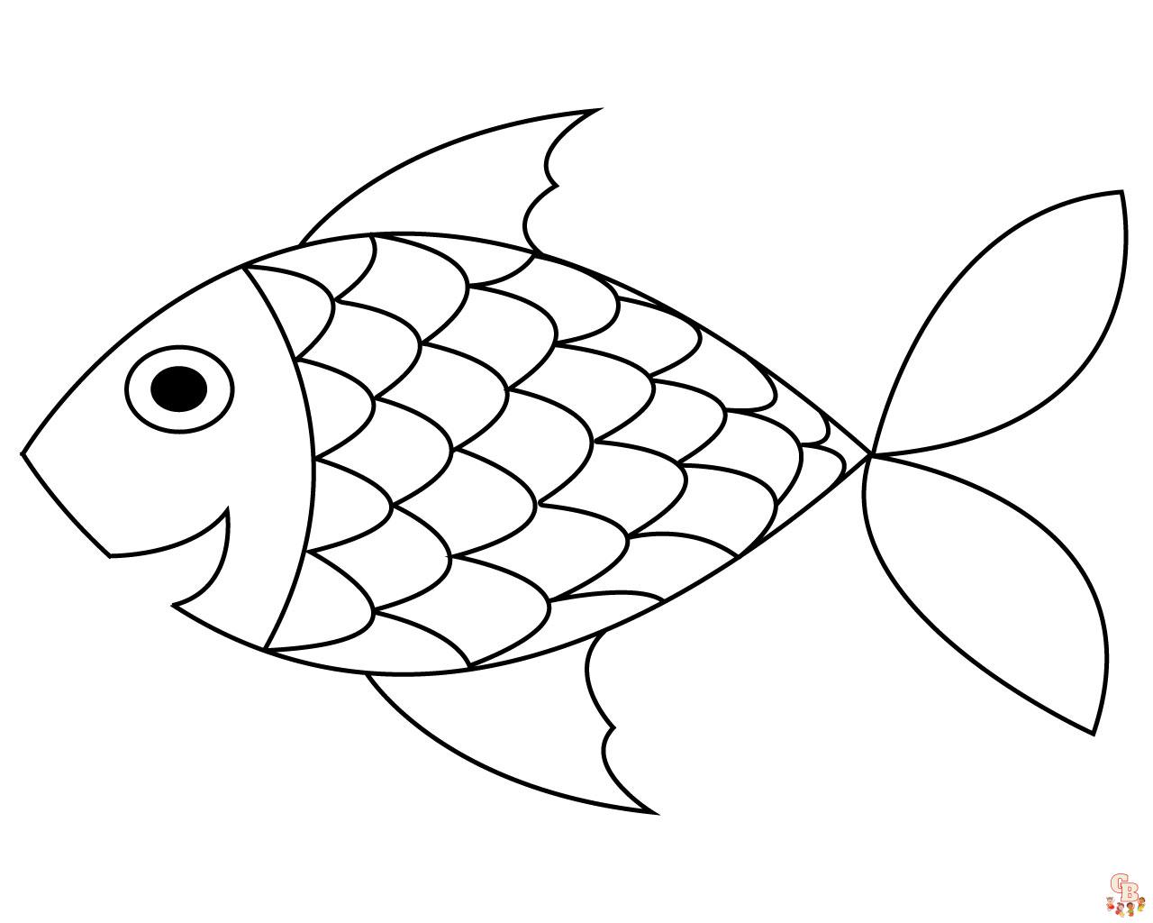 The best collection of the rainbow fish coloring pages for kids