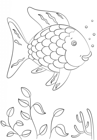 Rainbow fish coloring page free printable coloring pages rainbow fish book rainbow fish coloring page fish coloring page