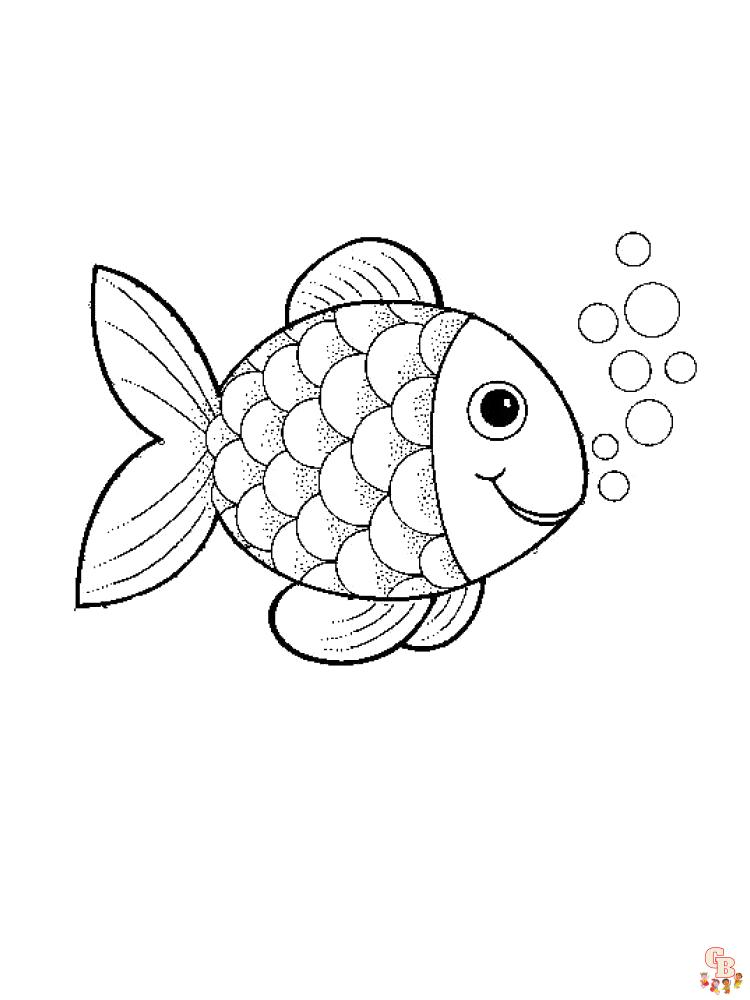 Rainbow fish coloring pages free printable sheets for kids