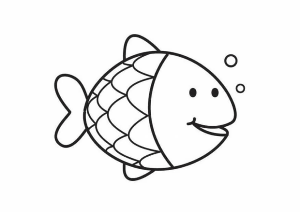 Rainbow fish coloring pages