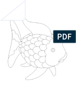 The rainbow fish coloring page pdf