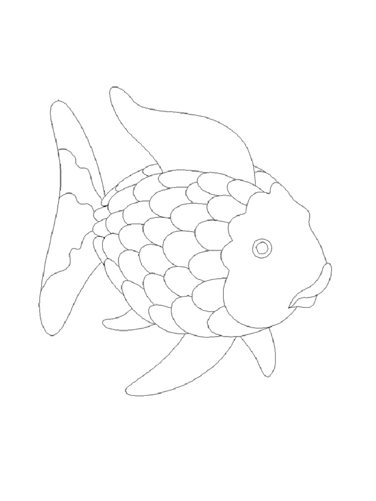 The rainbow fish coloring page pdf