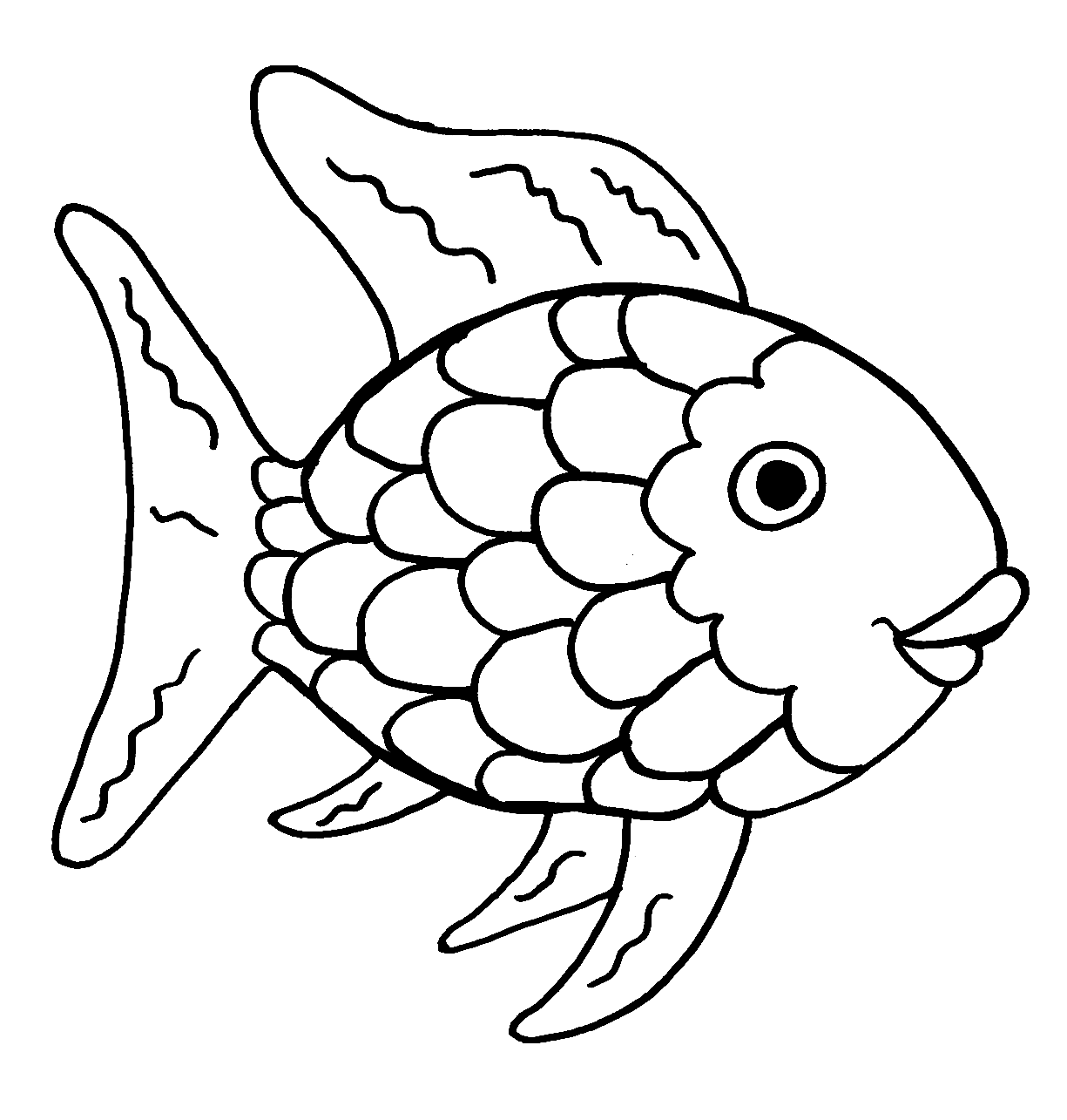 Rainbow fish coloring pages printable for free download